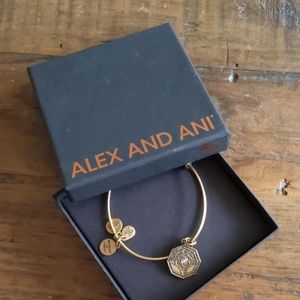 Alex and Ani gold bridesmaid charm bracelet